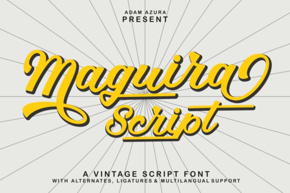 Maguira Script: A Bold Retro Script for Nostalgic Design