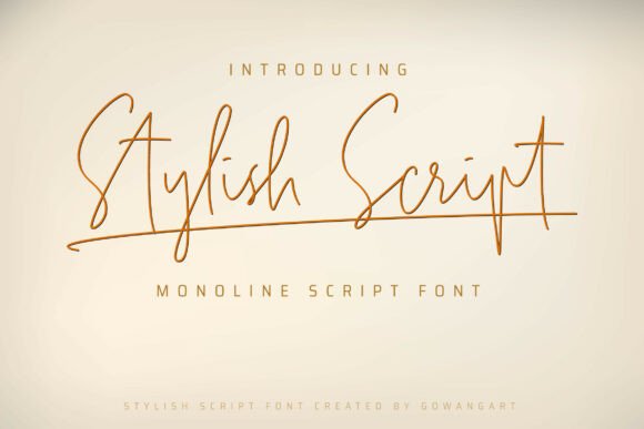 Stylish Script: The Monoline Script Font for Modern Elegance